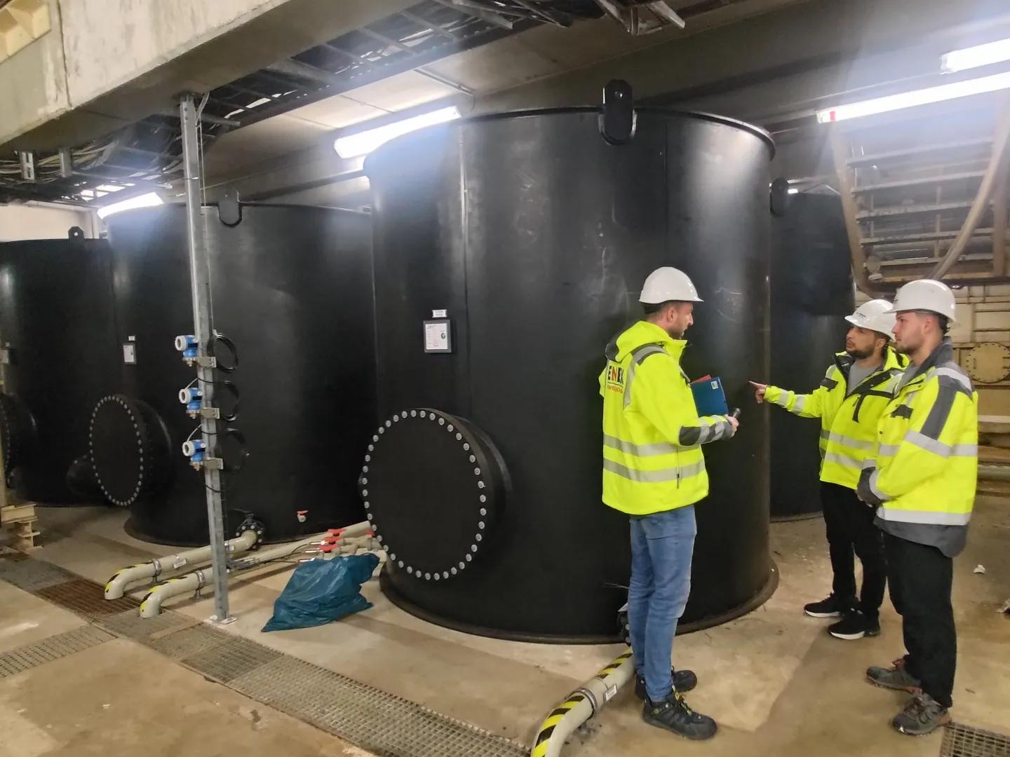 Grüne Wärme für Mannheim: Deionattanks der Wasserbereitungsanlage (WAA)